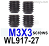 Wltoys WL917 M3X3 Machine screws.WL917-27.Total 4pcs.